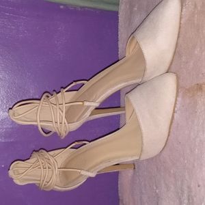 Charlotte Russe Suede Lace Up Heels